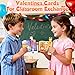 Letapapa Valentines Day Cards for Kids School 24 Pack Valentines Day Cards for Kids with Multicolor Ballpoint Pens Valentines Day Gifts For Kids Classroom ExchangeValentine Party Favors Prizes Gifts - Image 4