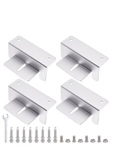 SYOSI Solar Panel Mounting Bracket, 4Pcs Aluminum Solar Panel Z Brackets with Nuts and Bolts, Roof Solar Panel Bracket for RV, Boat, Wall, Caravans, Yacht and Other Off Gird Installation  - Image 1