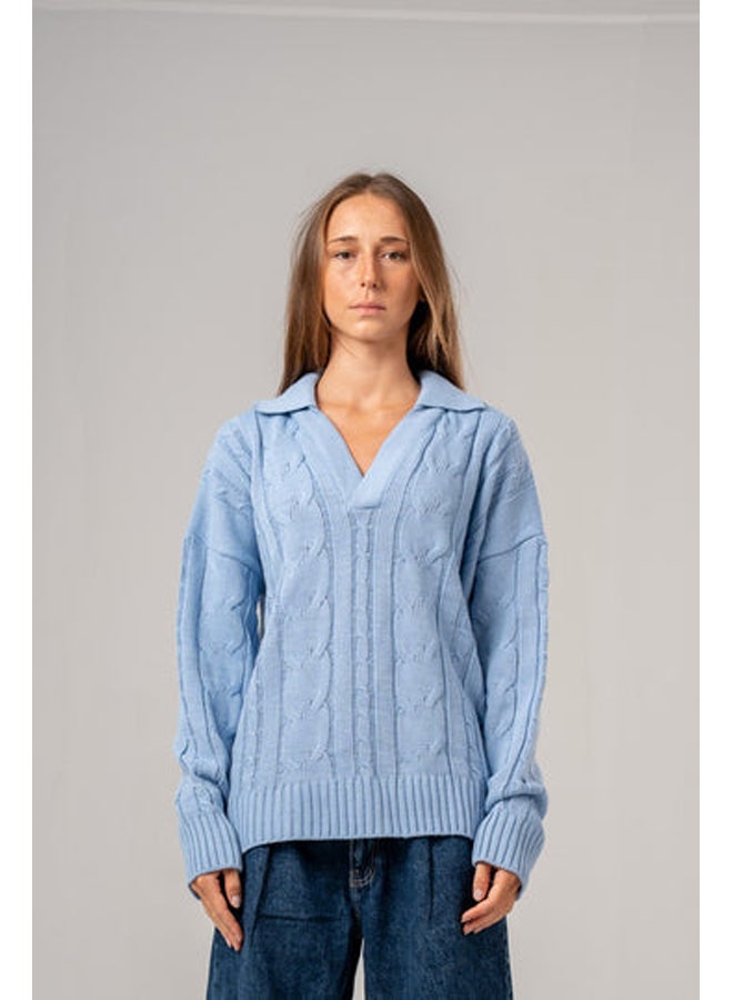 ASTK Cable Pullover With Collar - Image 1