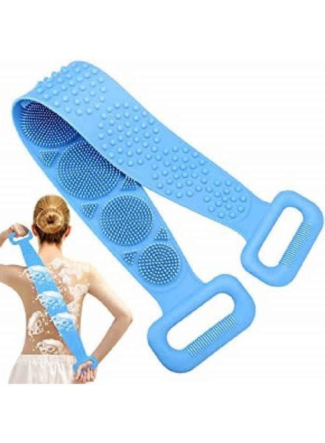 Naivete Naivete Silicone Body Back Scrubber, Double Side Bathing Brush for Skin Deep Cleaning Massage, Dead Skin Removal Exfoliating Belt for Shower, Easy to Clean, Lathers Well for Men & Women,1pc - Image 3