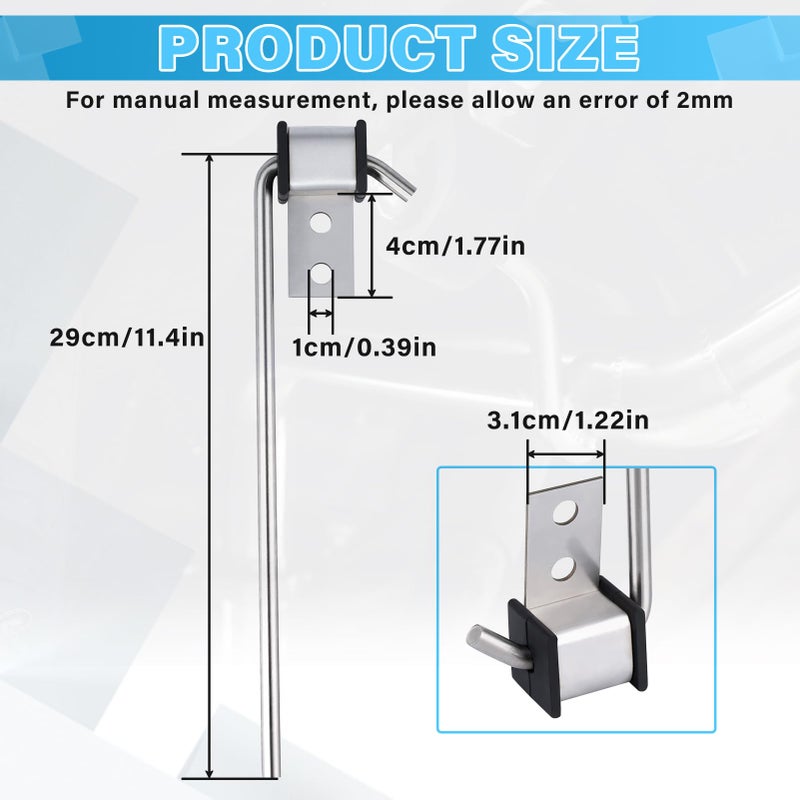 Lonsda Universal Stainless Steel Exhaust Hanger Heavy-duty Exhaust Hanger Rod Exhaust Pipe Hanger Bracket Weld On - 3/8" Rod 11" Long(4 PCS) - Image 2