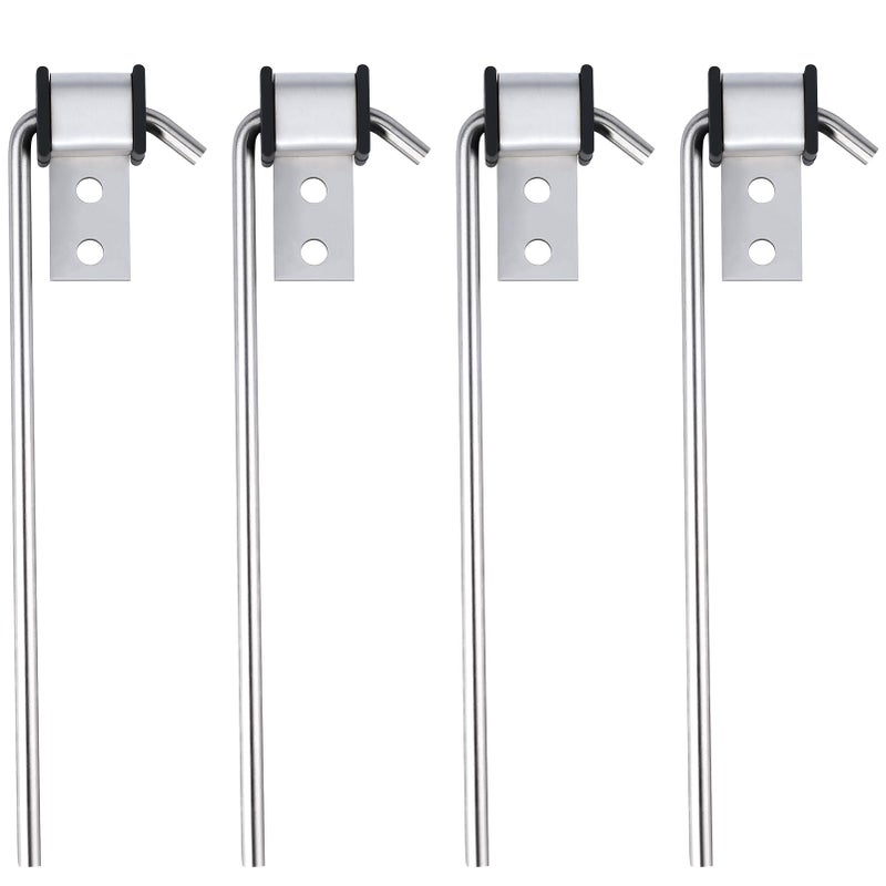 Lonsda Universal Stainless Steel Exhaust Hanger Heavy-duty Exhaust Hanger Rod Exhaust Pipe Hanger Bracket Weld On - 3/8" Rod 11" Long(4 PCS) - Image 1
