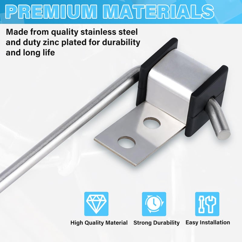 Lonsda Universal Stainless Steel Exhaust Hanger Heavy-duty Exhaust Hanger Rod Exhaust Pipe Hanger Bracket Weld On - 3/8" Rod 11" Long(4 PCS) - Image 5