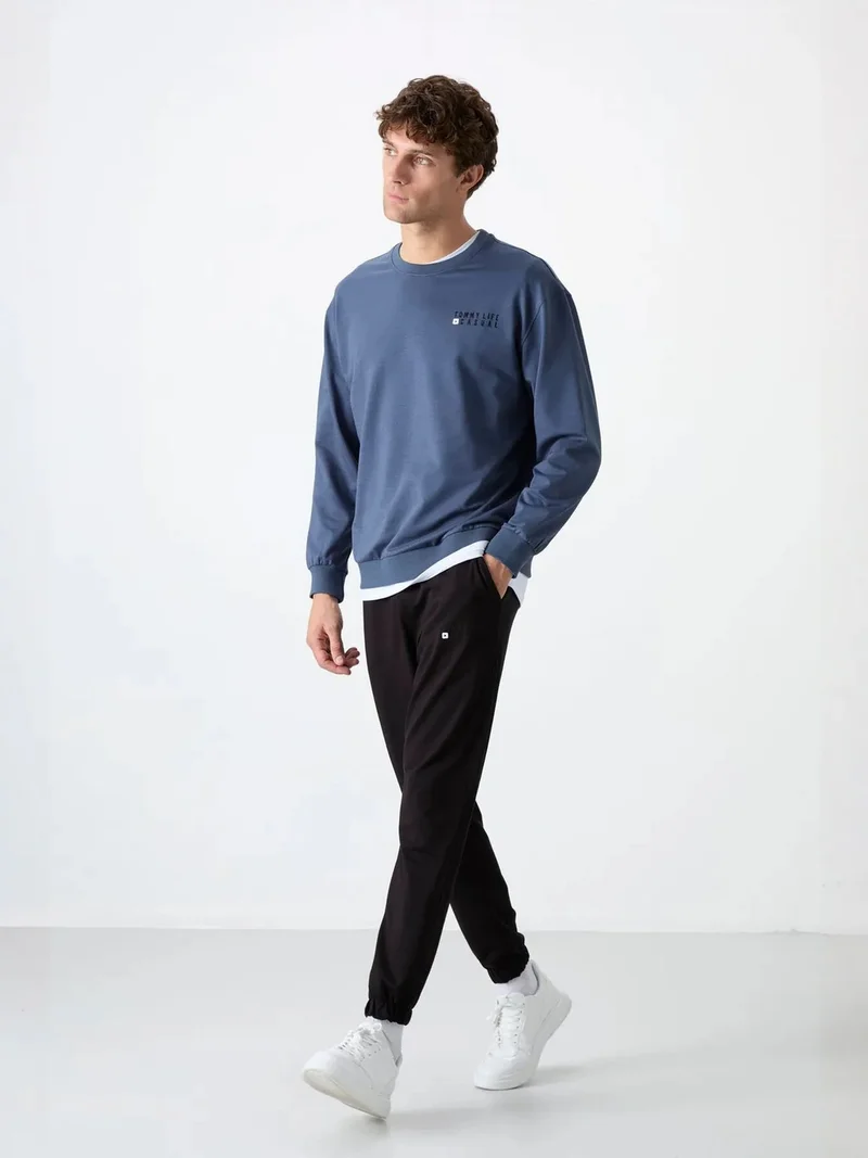 TOMMYLIFE TOMMY Men's Oversized Sweatshirt And Pants Set