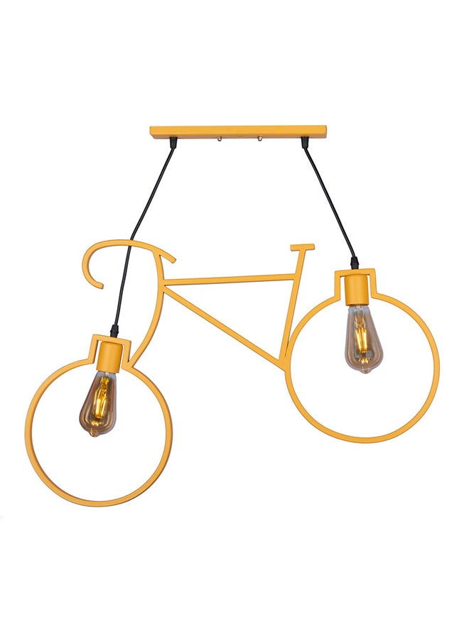 الروضة للإضاءة نجفة عجلة ثلاثي | حديث ديكور LED E27 معلقة مصباح سقف اضاءة داخلية مصباح معلق دلاية سقف مودرن نجفة | مناسبة لأي غرفة | | اللون: أصفر | المقاس: 70x70 سم