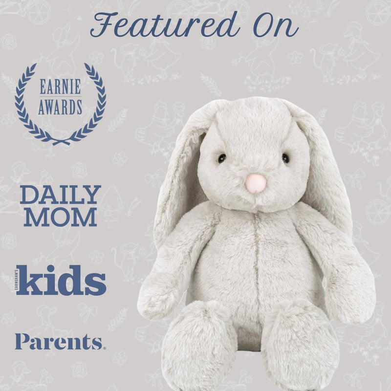 MON AMI Sterling Bunny Stuffed Animal â€“ 13-Inch Soft Plush Rabbit | Huggable Bunny for Kids of All Ages | Adorable Valentineâ€™s Day & Everyday Gift - Image 5