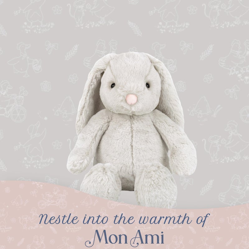 MON AMI Sterling Bunny Stuffed Animal â€“ 13-Inch Soft Plush Rabbit | Huggable Bunny for Kids of All Ages | Adorable Valentineâ€™s Day & Everyday Gift - Image 4