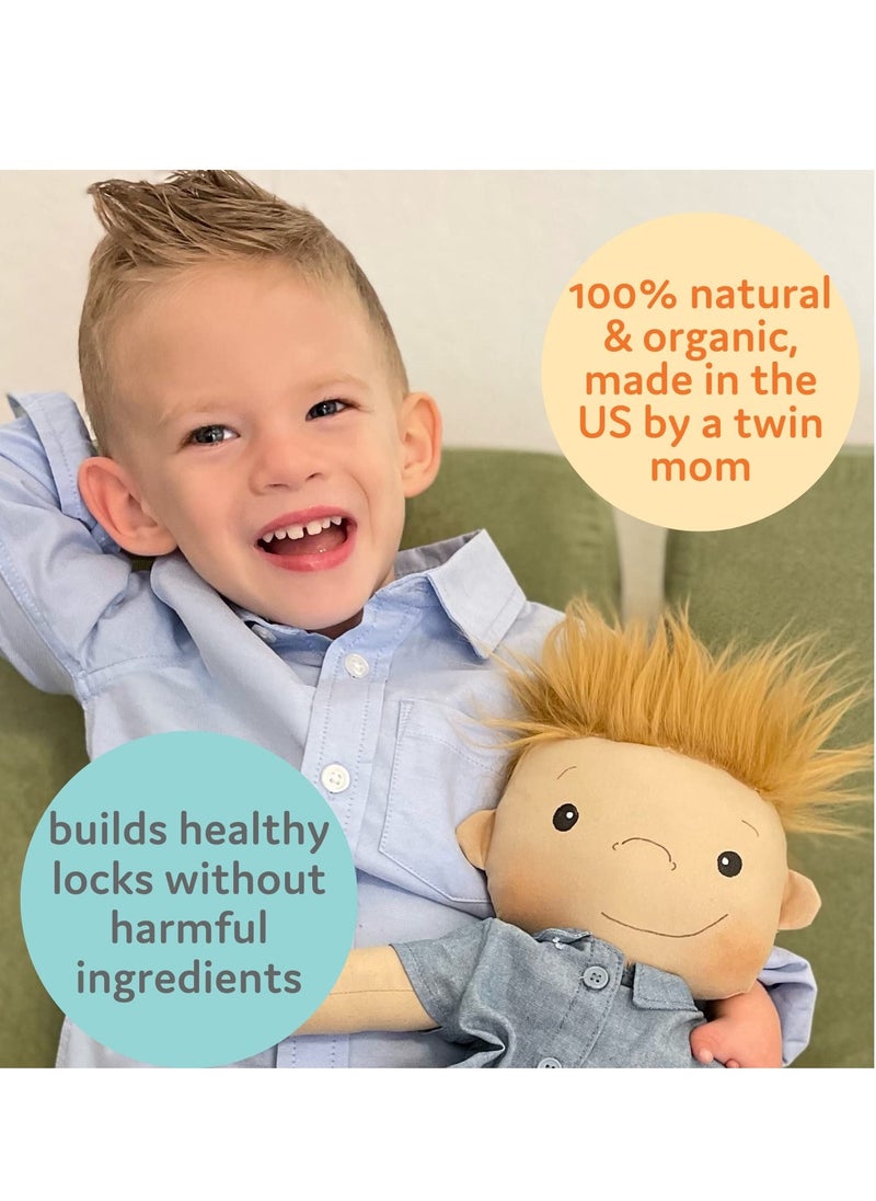 T is for Tame T is for Tame Taming Gel - Boys & Girls Baby Hair Styling Gel for Frizz Control, Flyaways - Natural Toddler, Kids Hair Tamer, Flexible Hold, 3.38fl oz, 1 Pack  - Image 3