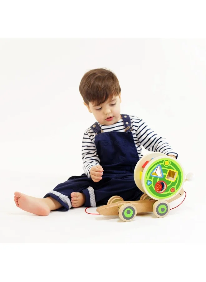 هيب Hape Walk-A-Long Snail Pull Toy for Toddlers