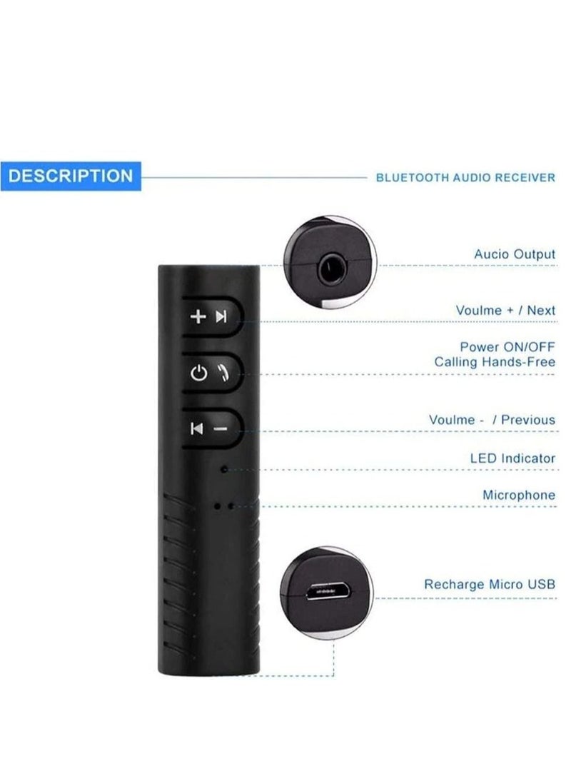 3.5mm jack Bluetooth Car Kit Hands free Music Audio Receiver Adapter Universal Auto AUX Kit for Speaker Headphone Car Stereo  - Image 2