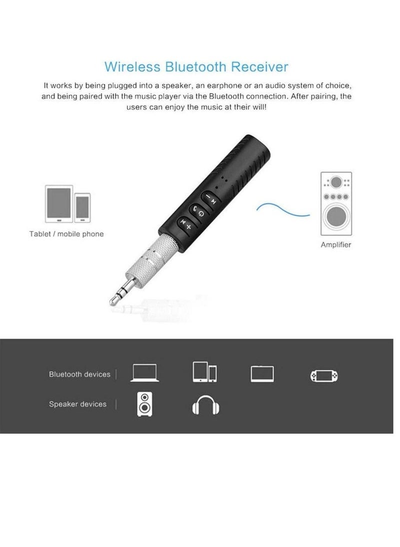 3.5mm jack Bluetooth Car Kit Hands free Music Audio Receiver Adapter Universal Auto AUX Kit for Speaker Headphone Car Stereo  - Image 4