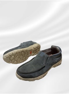 Meto Gray suede casual shoe with genuine leather and toe sole  - Image 1