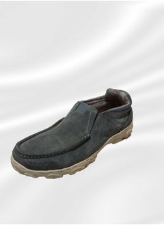 Meto Gray suede casual shoe with genuine leather and toe sole  - Image 2