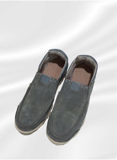 Meto Gray suede casual shoe with genuine leather and toe sole  - Image 3