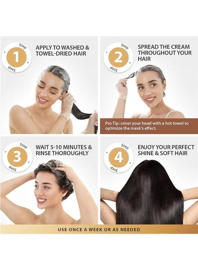 Karseell Collagen Hair Treatment Deep Repair Conditioning Argan Oil Collagen Hair Mask Essence for Dry Damaged Hair 16.90 oz 500ml - Image 5