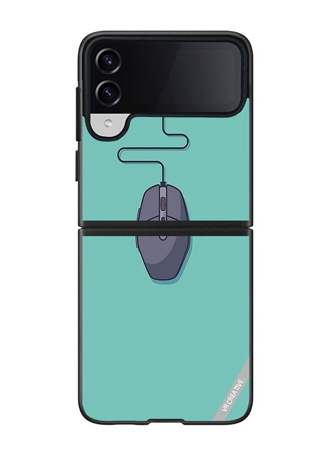 VR CREATIVE Protective Case Cover For Samsung Galaxy Z Flip4 Mouse Design Multicolour - Image 1