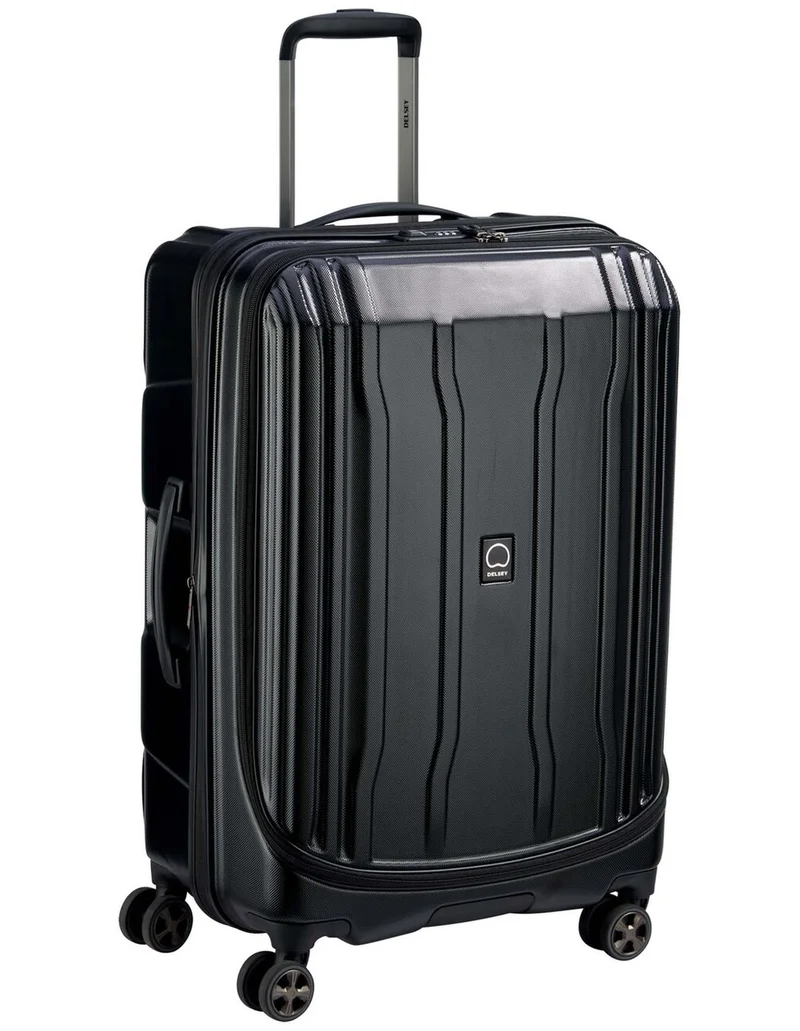 DELSEY Paris 80 Cruise 80 Cm Hardcase 4-Double Wheeled Expandable Check-In Luggage Trolley - Black  | Best Price UAE
