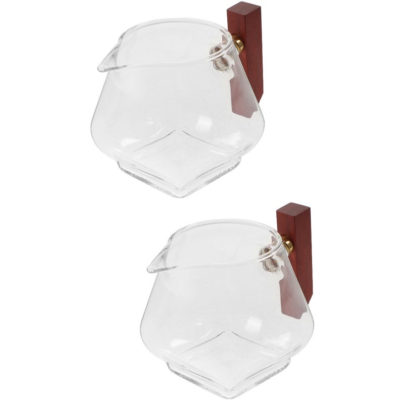 2pcs Tea Gravy Boat Salad Sauce Pourer Gravy Serving Boat Sauce Dispenser with Handle for Kitchen - Image 1