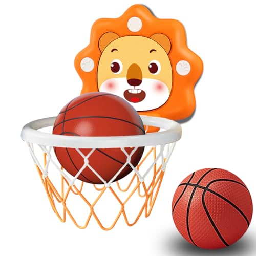 ZOENMG Toddler Kids Basketball Hoop Indoor ToysScoreboard Portable Design Adjustable HeightChristmas Birthday Baby Toddler Kids Boys Small Mini Basketball Hoop Gifts Toys Orange Small - Image 1