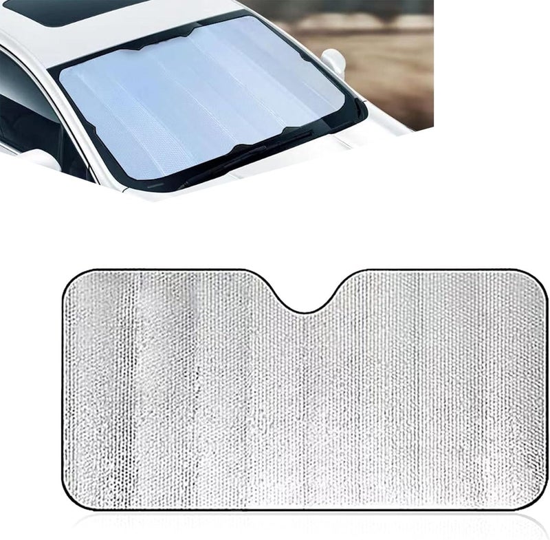 KASTWAVE Car Front Windshield SunshadeMultifunctional Sun Protection Bubble Insulation Cover Auxiliary Protection Retrofit Accessory Compatible with Most Cars SUVs 5511 x 2755