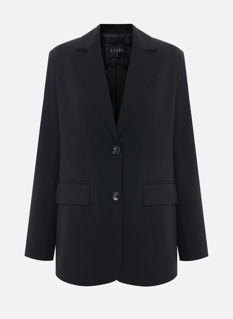 Lichi Straight jacket in suiting fabric