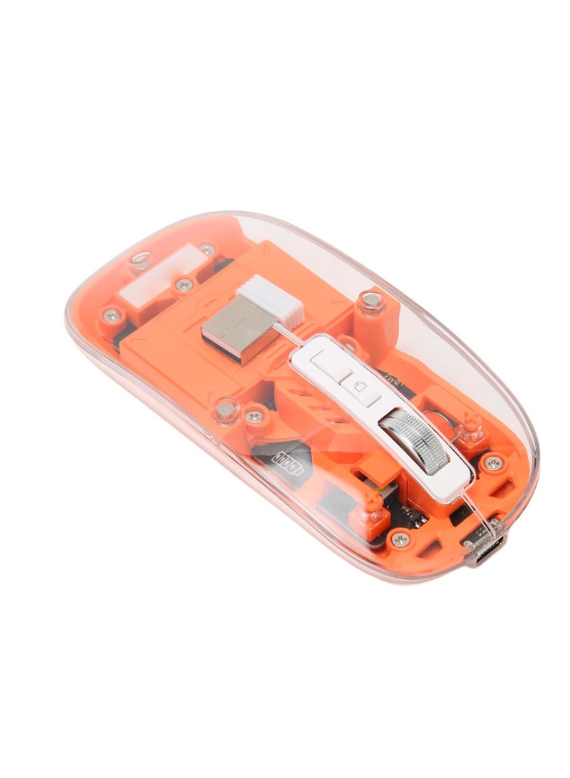Devon Transparent Wireless Gaming Mouse Bluetooth Dual Mode Adjustable 3-Device Simultaneously for PC Mac Laptop Multicolor - Image 3