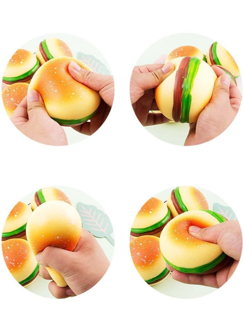 Needoh Decompress and Stress Stretch Burger Toy, Slow Rising Squishy Squeeze Toys, Soft Stress Relief Toys for Kids Birthday Gifts for Boys Girls Adults Pack of 1 - Image 2