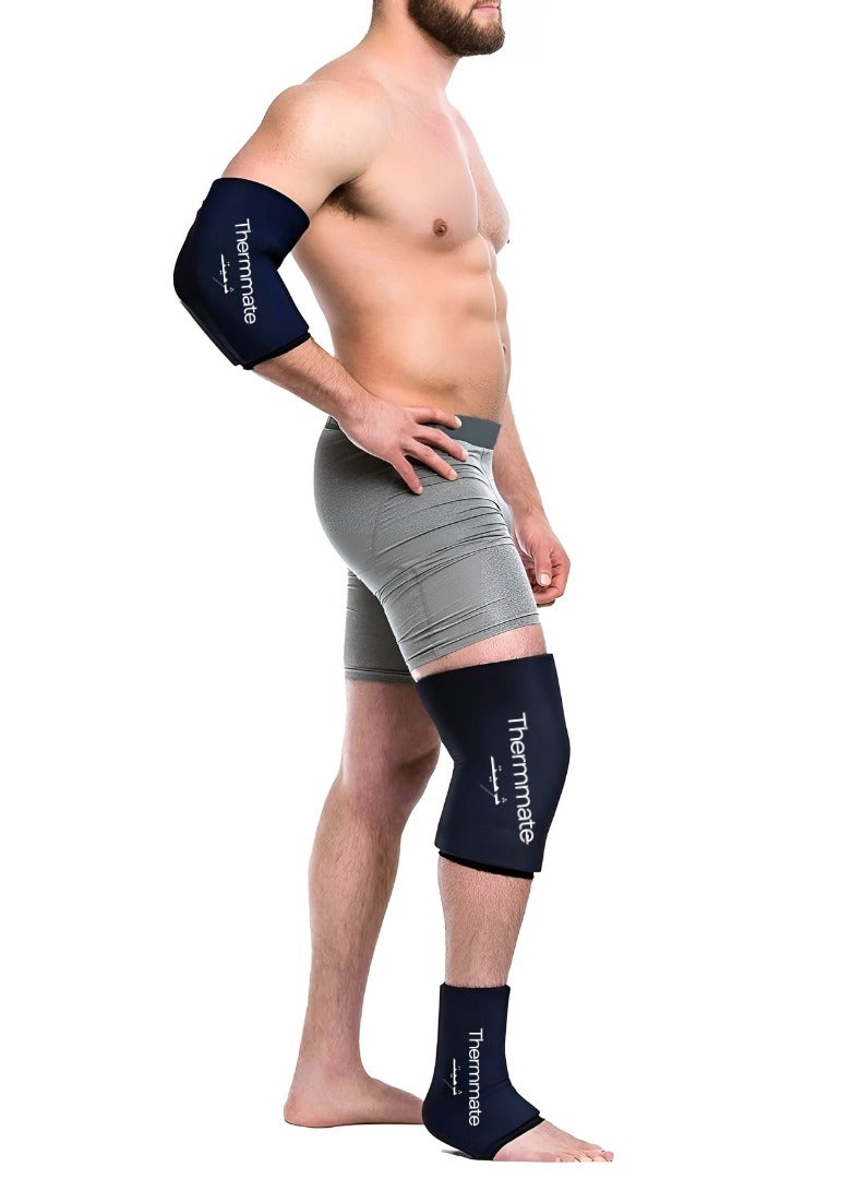 Thermmate Reusable Hot & Cold Gel Pack – Flexible Compression Wrap for Knee, Ankle & Elbow – Pain, Swelling & Injury Relief – Microwave & Freezer Safe – for Sports, Recovery, and Arthritis  - Image 1