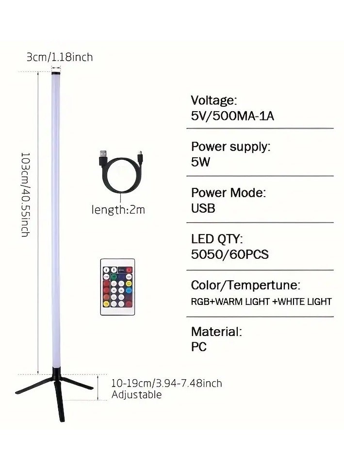 كيلا مصباح زاوية LED (5 واط RGB) | تصميم عصري بسيط، قابل للتعتيم، يتغير لون RGB، يعمل بالتحكم عن بُعد، وضع مزامنة الموسيقى، إضاءة محيطية لغرفة المعيشة، غرفة النوم، المكتب | موفر للطاقة - Image 2