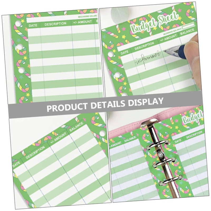 Candy Print Budget Sheets 50 Count Expense Tracker Cards For Home Office Finance Management - Image 4