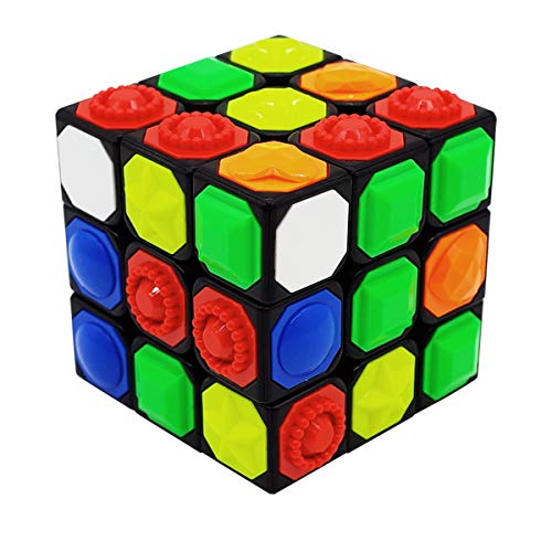 FOIBURELY 3X3x3 Magic Cube Tactile Cube for Blind 3D Embossed Braille Fingerprint Speed Cube - Image 1