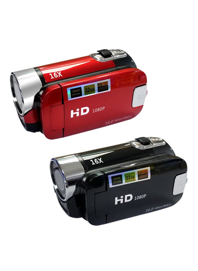 Generic 16 Million Pixel Gift HD DV Digital Camera Domestic CCD Student Camera D100 English-Body Color:D100 Red Charger Card Reader  - Image 2