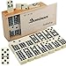 Doublefan Domino Set for Adults Double Nine Dominoes Set with Wooden Case for Classical Board Games for Family and Kids55 Tiles 24 Players - Image 3