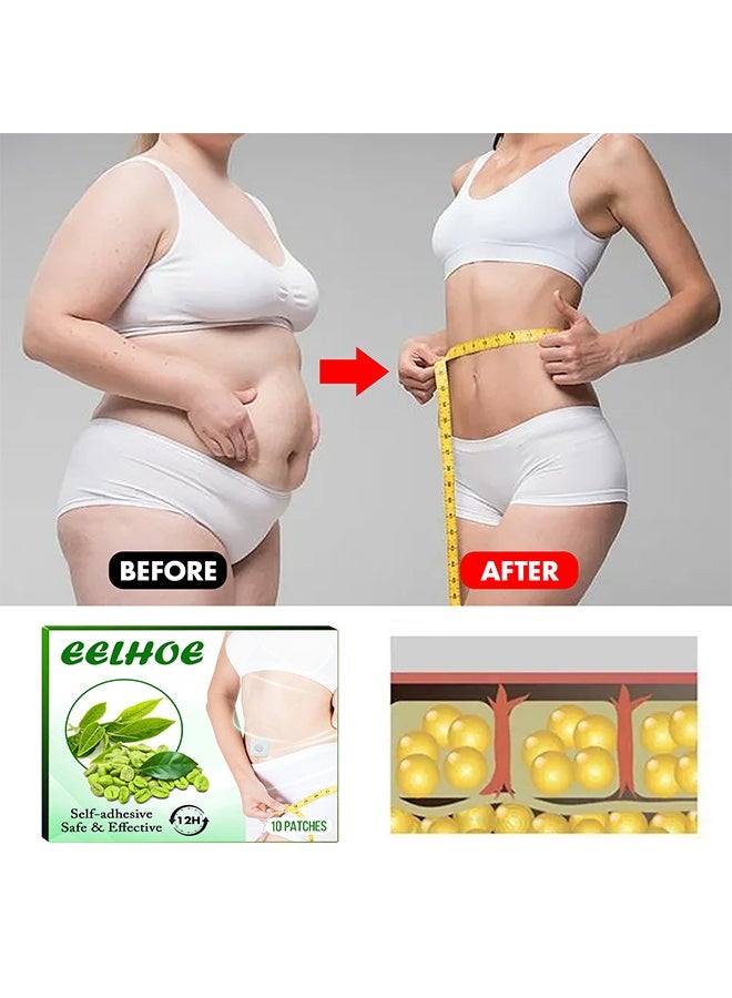 EELHOE Self-adhesive Safe & Effective, 10 Patches Slimming Patch Natural Herbal Essence  Slim Products Body Belly Waist Losing Weight Cellulite Slimming Sticker - Image 5