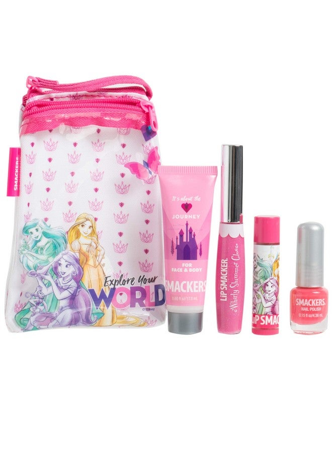 Lip Smacker Princess Glam Bag Makeup Set, Lip Balm, Lip Gloss, Nail Polish, Lotion - Image 2