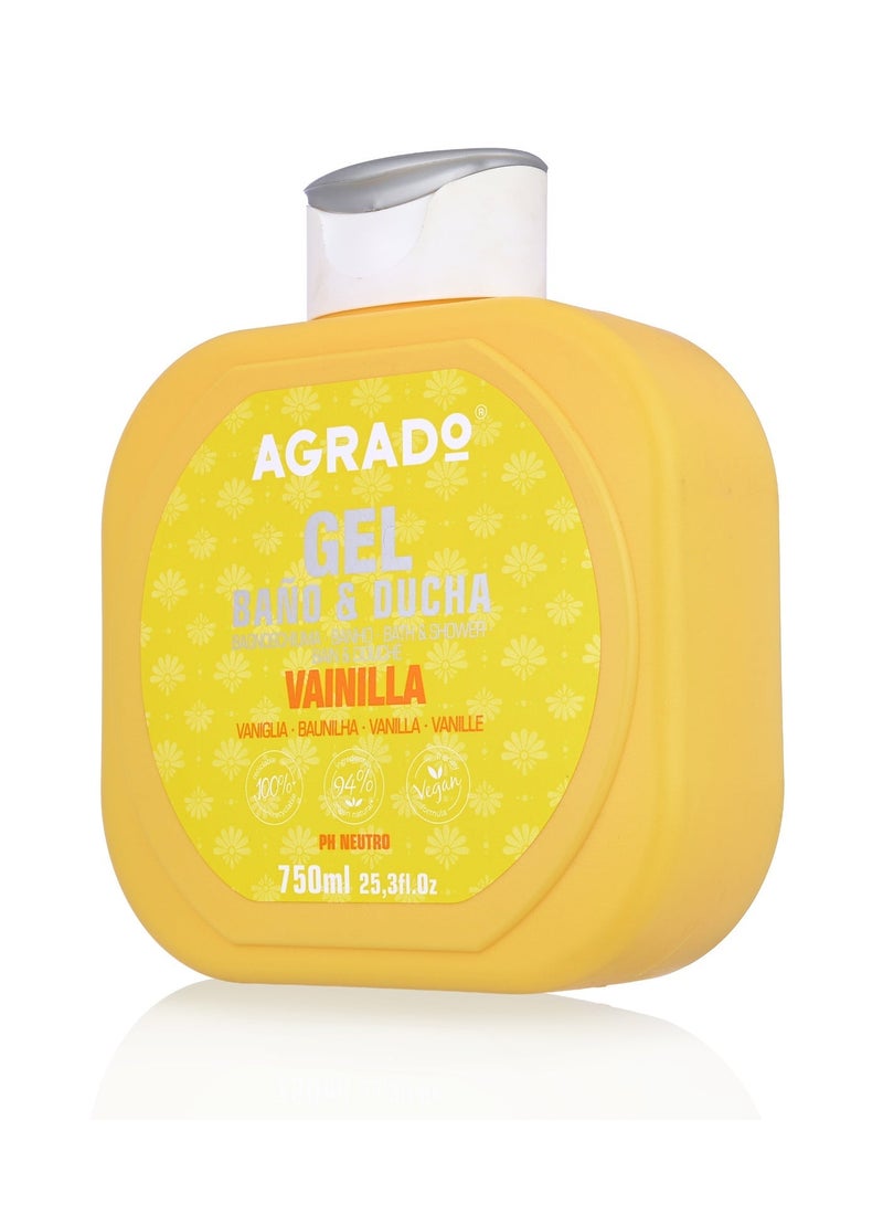 اجرادو جل استحمام اجرادو بالفانيليا/ 750 مل/ مع مستخلصات/ بلسم للبشرة لتوهج طبيعي/ خالٍ من الكبريتات والبارابين - Image 2