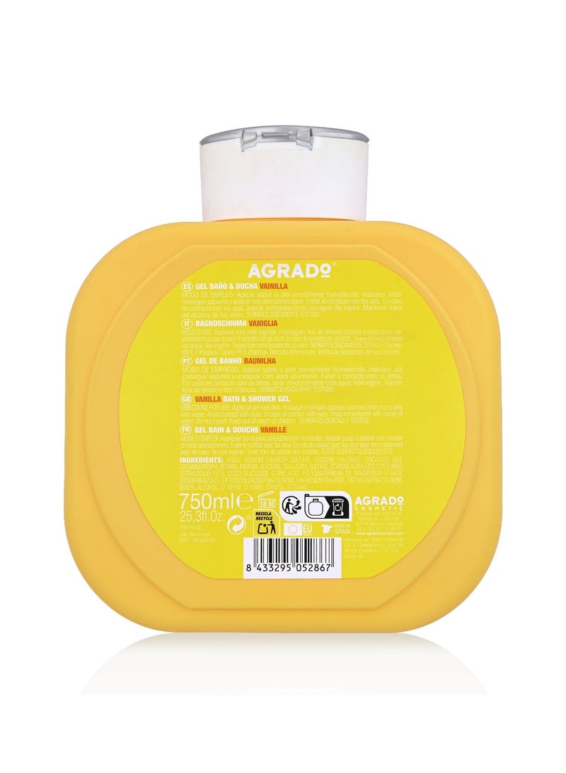 اجرادو جل استحمام اجرادو بالفانيليا/ 750 مل/ مع مستخلصات/ بلسم للبشرة لتوهج طبيعي/ خالٍ من الكبريتات والبارابين - Image 3