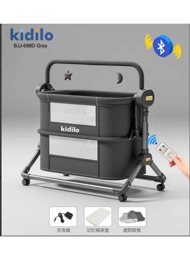 Kidilo Bedside crib, 4-in-1 portable folding baby cradle