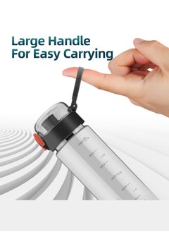 SHOTAY SHOTAY 580 ML Kids & Adults Water Bottles Reusable Leak Proof BPA-Free with Lockable & Fast Flow, One Click Open. For Children School, Office, Gym, Outdoor and Sports Black.  - Image 5