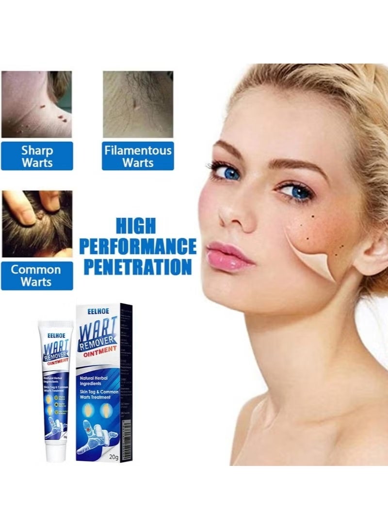 EELHOE Wart Remover Gentle Skin Tag Remover Repair Ointment Fast Acting Natural Formula Safe Effective Wart Remover Treatment - Image 2