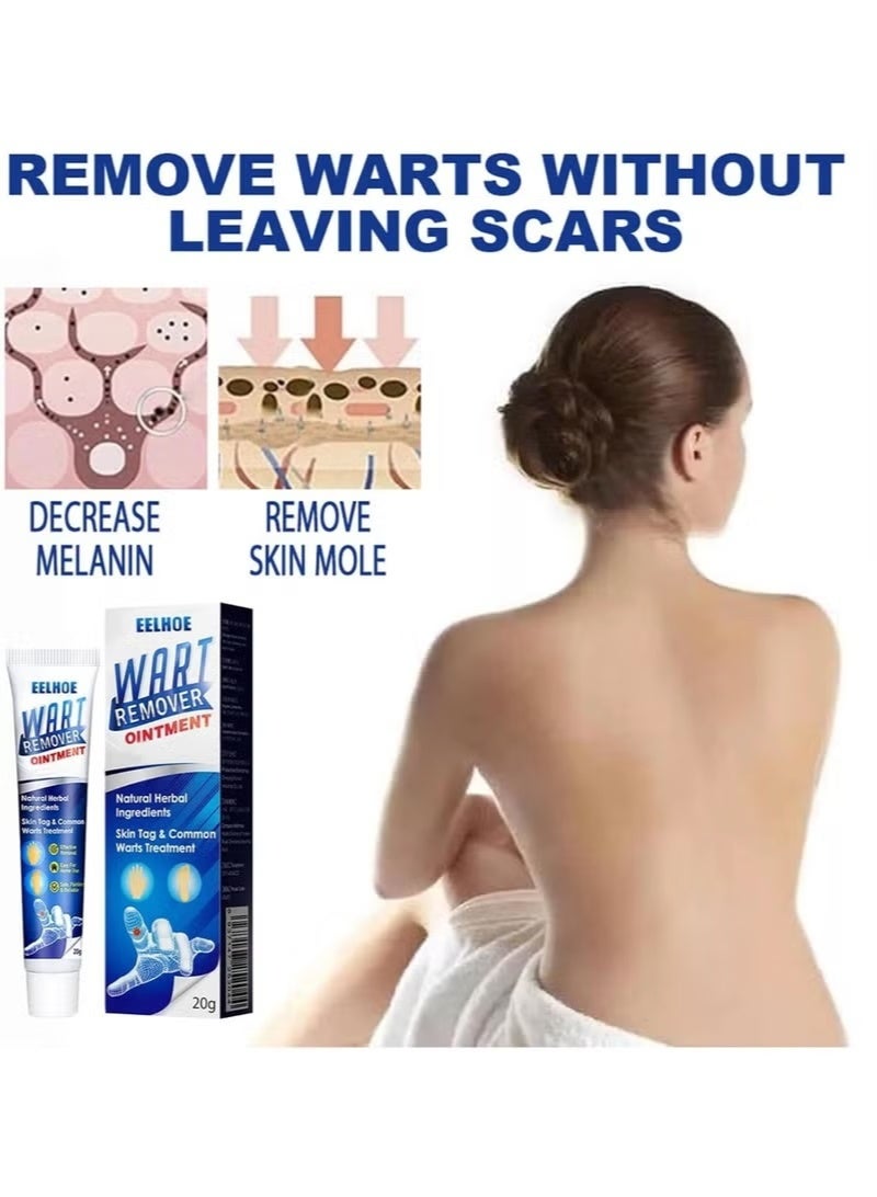 EELHOE Wart Remover Gentle Skin Tag Remover Repair Ointment Fast Acting Natural Formula Safe Effective Wart Remover Treatment - Image 4