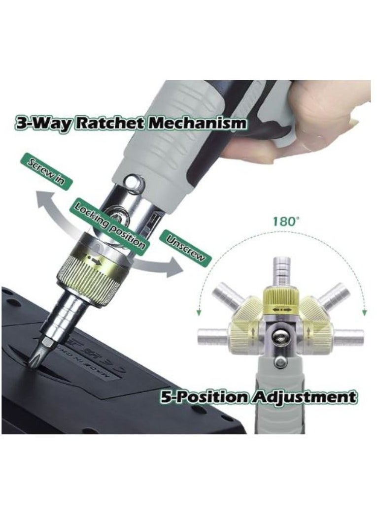 Generic - crewdriver 16-in-1 Multi Screwdriver Set All in One Craftsman Tool with 180 Degree Pivoting Adjustable Angle，Hidden bit magazine Screw Driversets Set,Household Repair Tool Kits (Grey) - Image 1