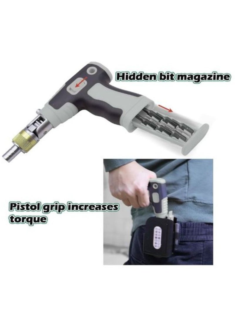 Generic - crewdriver 16-in-1 Multi Screwdriver Set All in One Craftsman Tool with 180 Degree Pivoting Adjustable Angle，Hidden bit magazine Screw Driversets Set,Household Repair Tool Kits (Grey) - Image 1