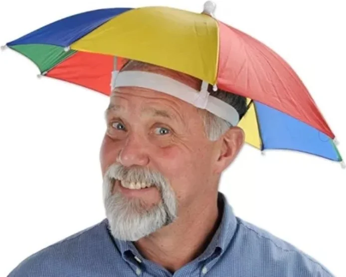 ELEVEN MARKETS Head Umbrella Elastic Beach Summer Rainbow Umbrella