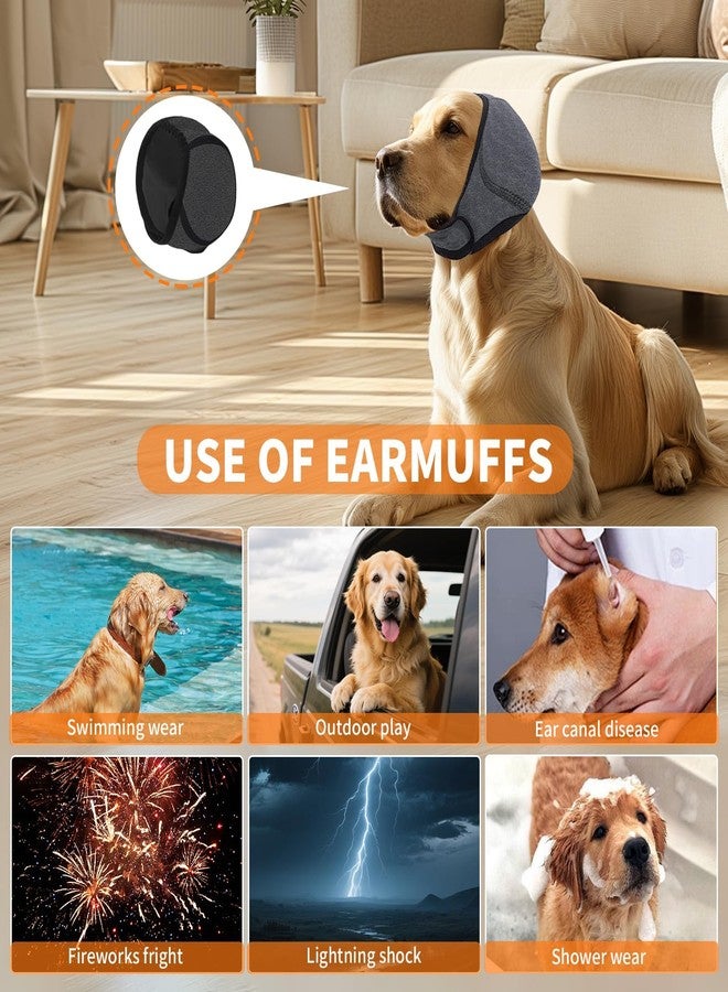CGPVTSJ No Flap Ear Wraps for Dogs Dog Ear Muffs Noise Protection Cover Waterproof Snoods for Dogs Bathing Grooming Thunder Fireworks Doggie Hush Ear Covers French Bulldog Pointy Tight Fit Ears(M) - Image 4