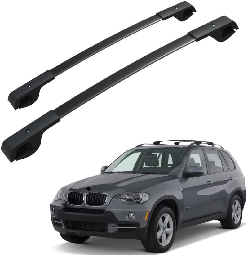 Nan أشرطة سقف ألمنيوم لسيارة بي إم دبليو X5 E70 (2005-2010) - بديل شريط عرضي لحامل الحمولة - Image 1