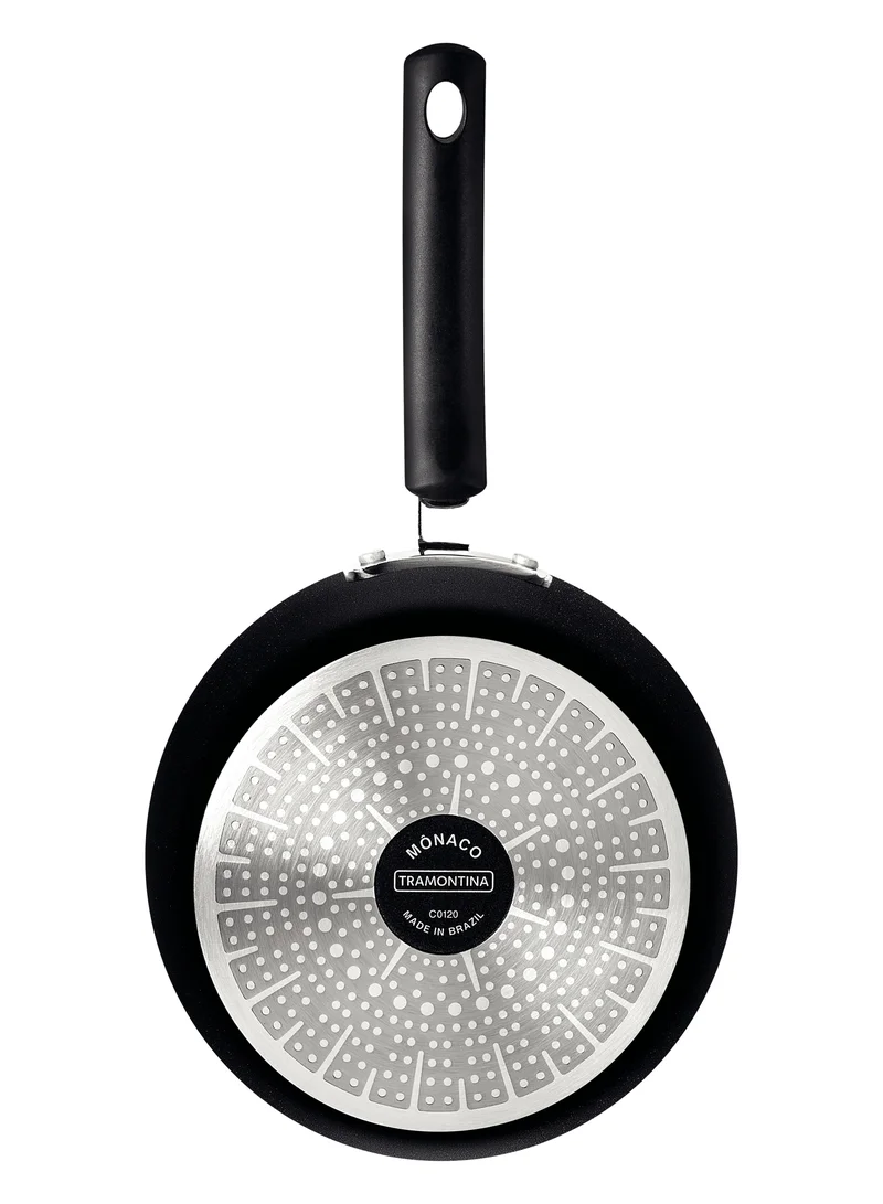 ترامونتينا Tramontina Monaco Induction 20cm 2.6L Black Aluminum Saucepan with Interior and Exterior Starflon Premium PFOA Free Nonstick Coating