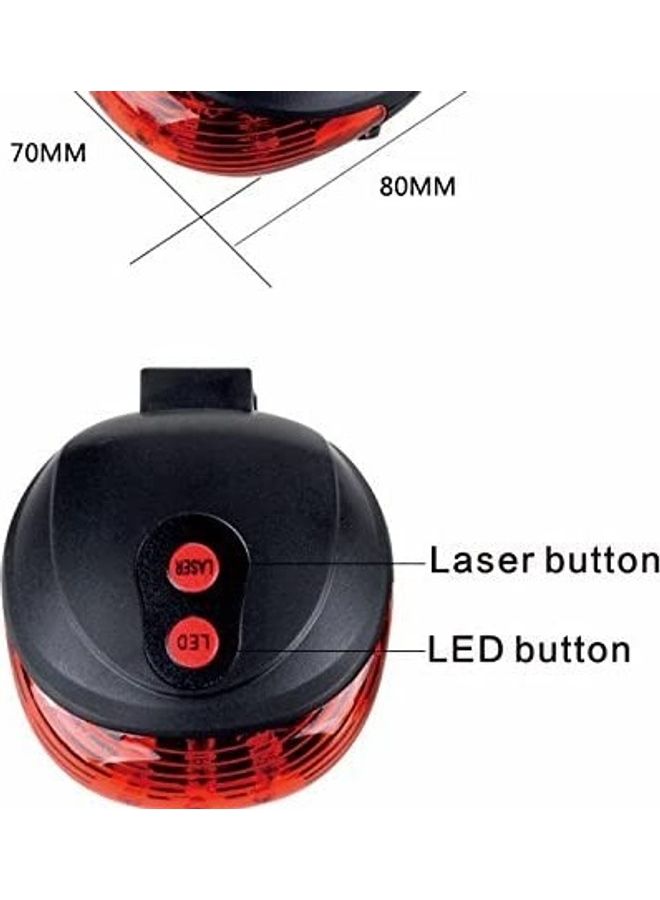 NIBEMINENT Bicycle Laser Projector Rear Tail Light  - Image 5