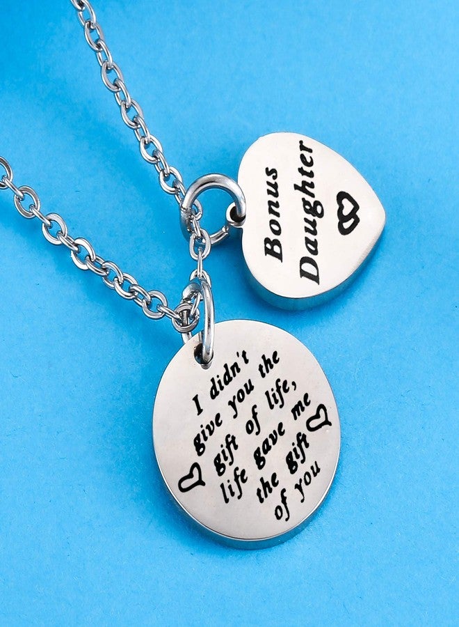 Nimteve Daughter Gifts From Mom I Didn’t Give You The Gift Of Life Life Gave Me The Gift Of You Bonus Daughter Gifts (Necklace #1) - Image 3