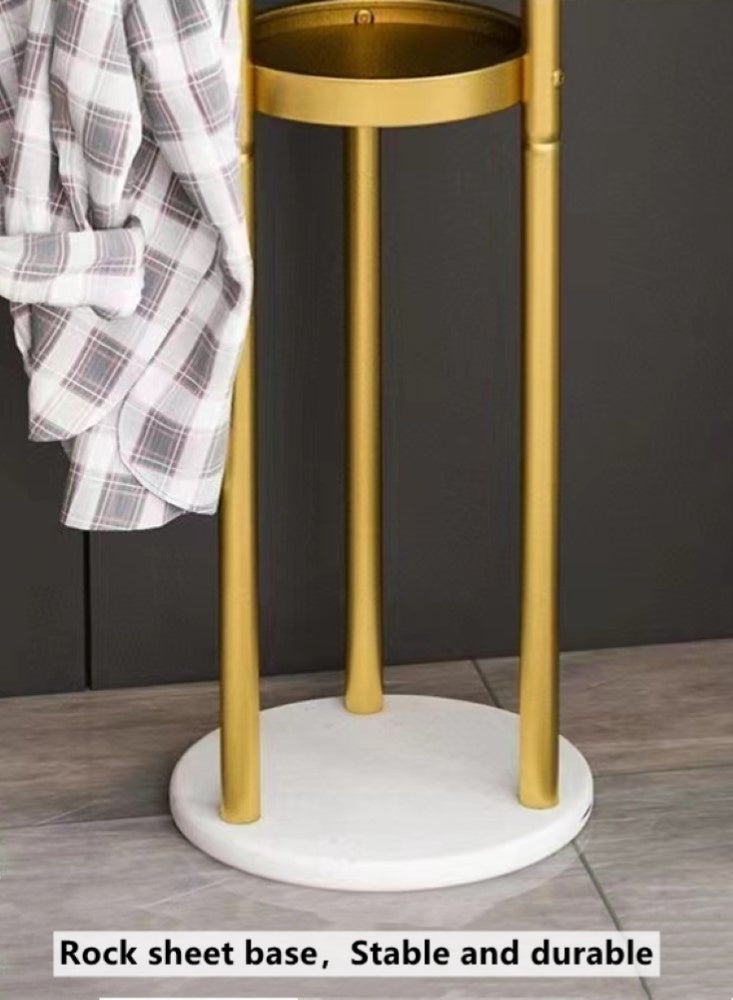 Kutis 1-Piece Clothes Organizer And Metal Stand Gold/White 32x170 cm - Image 5